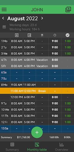 Working Timer - Timesheet Screenshot8