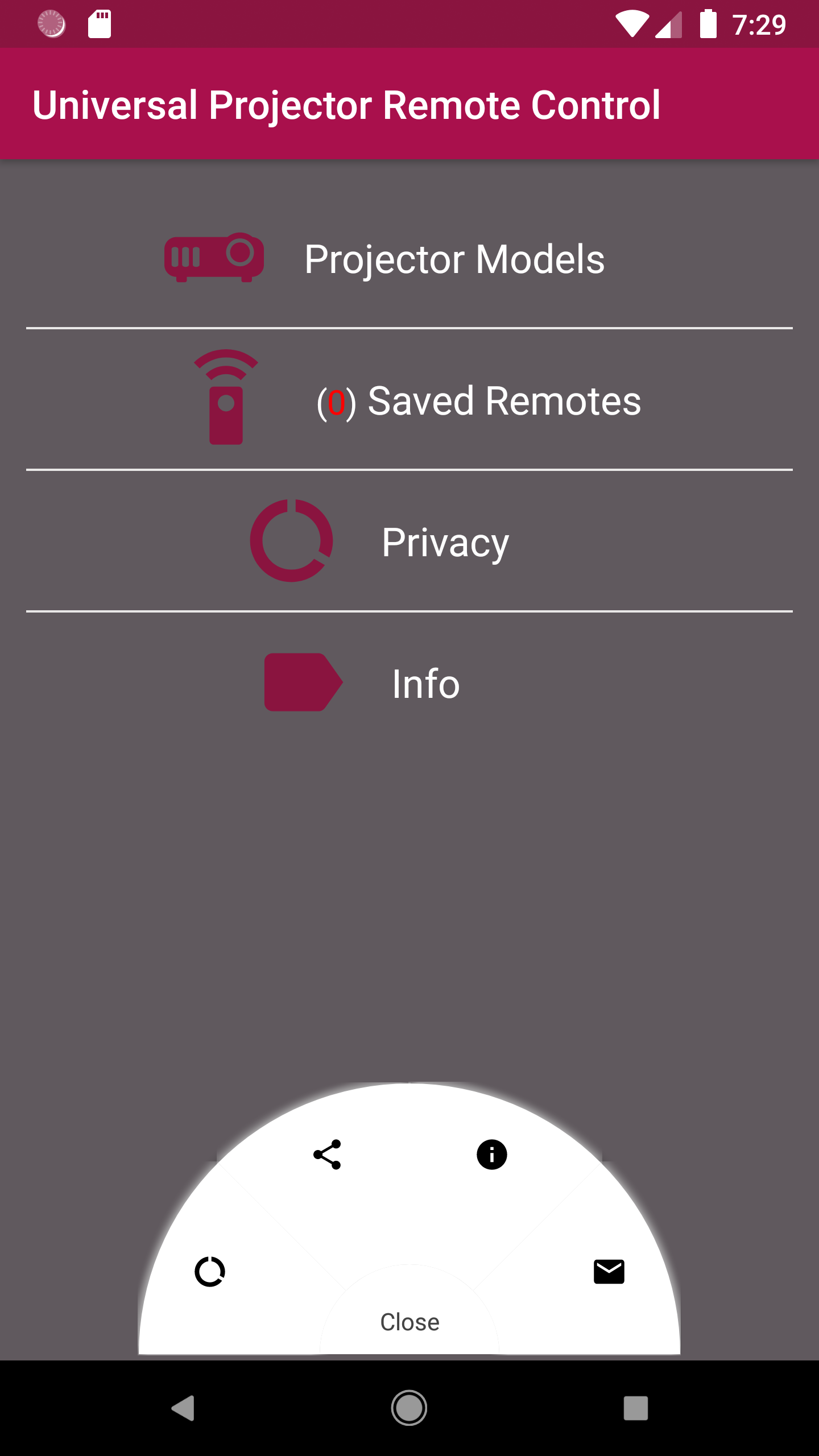 Universal Projector Remote Screenshot1