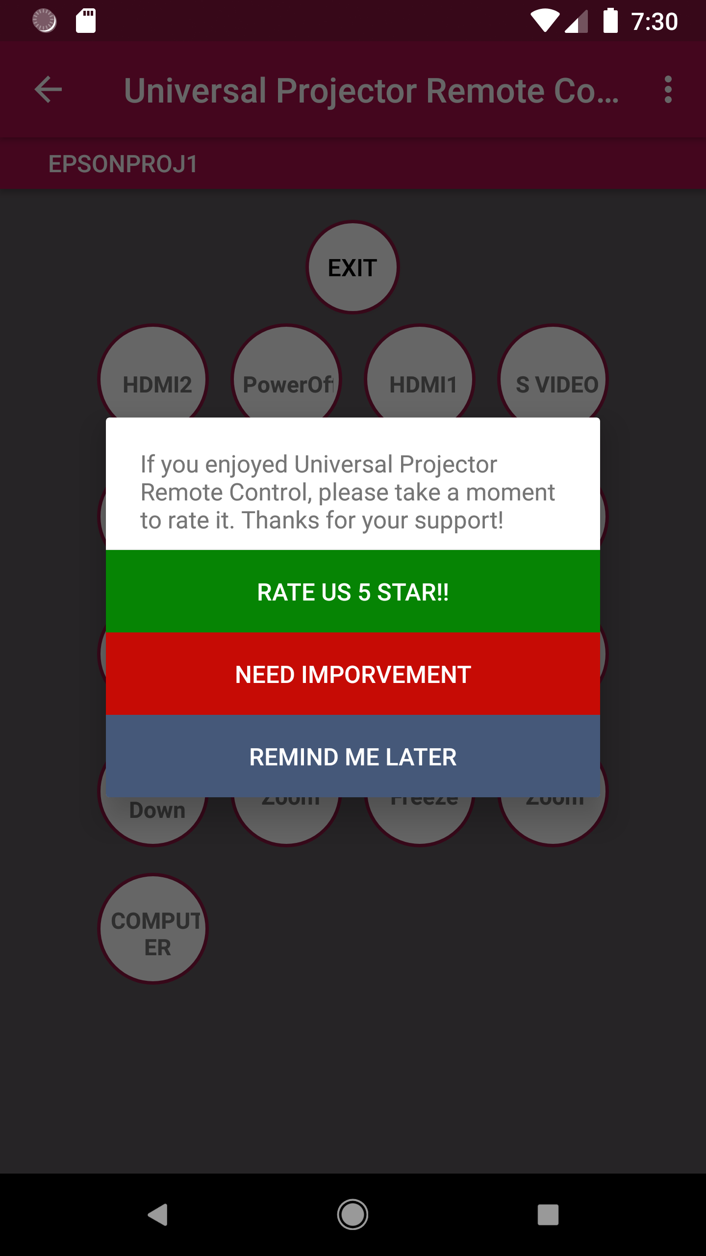 Universal Projector Remote Screenshot7
