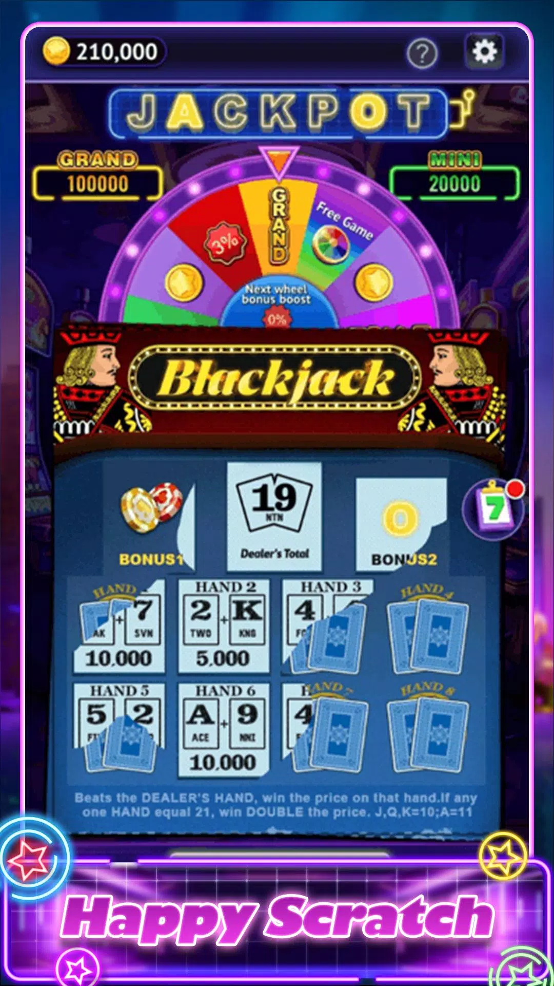 Blackjack Scratch Screenshot1