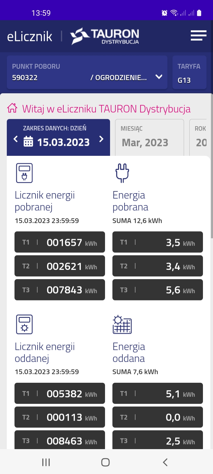 TAURON eLicznik Screenshot1