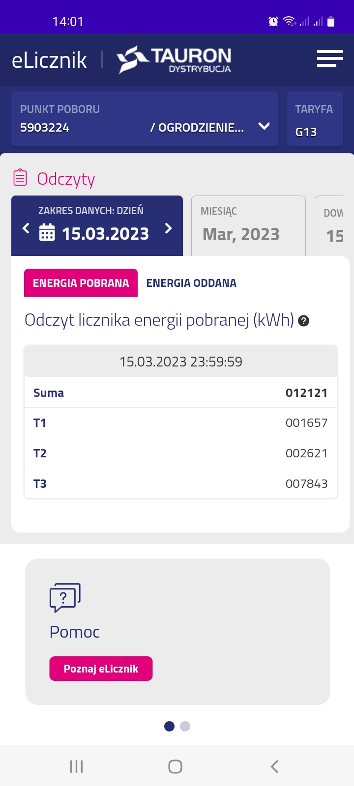 TAURON eLicznik Screenshot3
