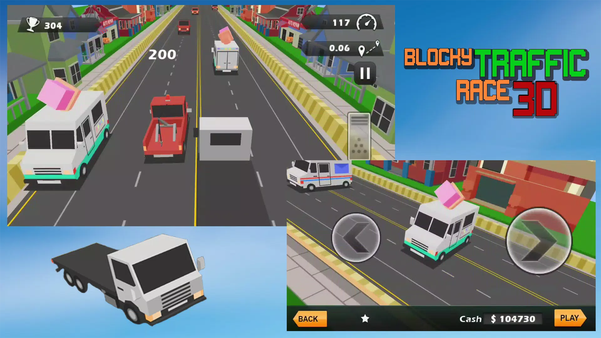 Blocky Traffic Racer Master 3D Screenshot5