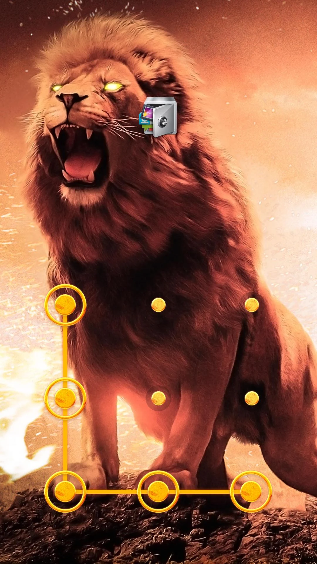 AppLock Live Theme Lion Screenshot1