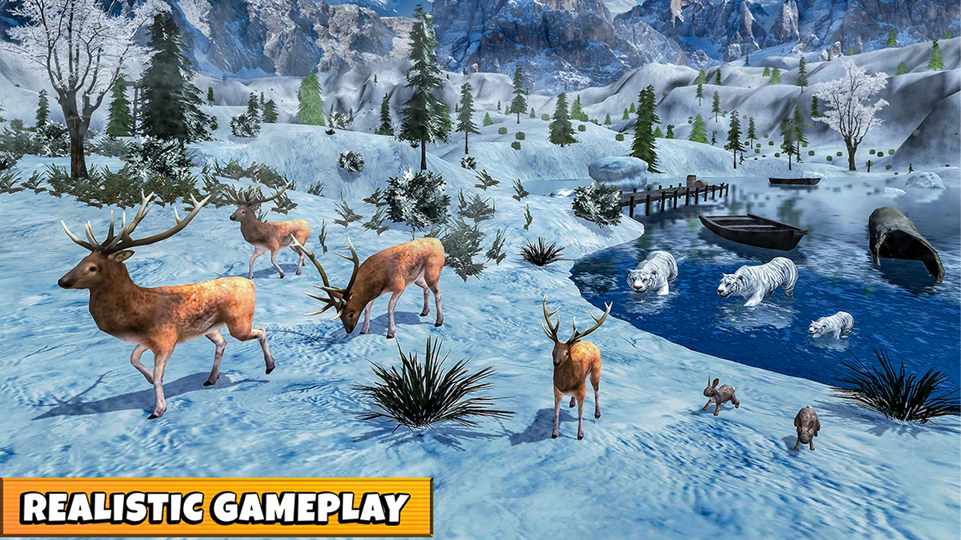 Snow Tiger Game Family Survive Screenshot6