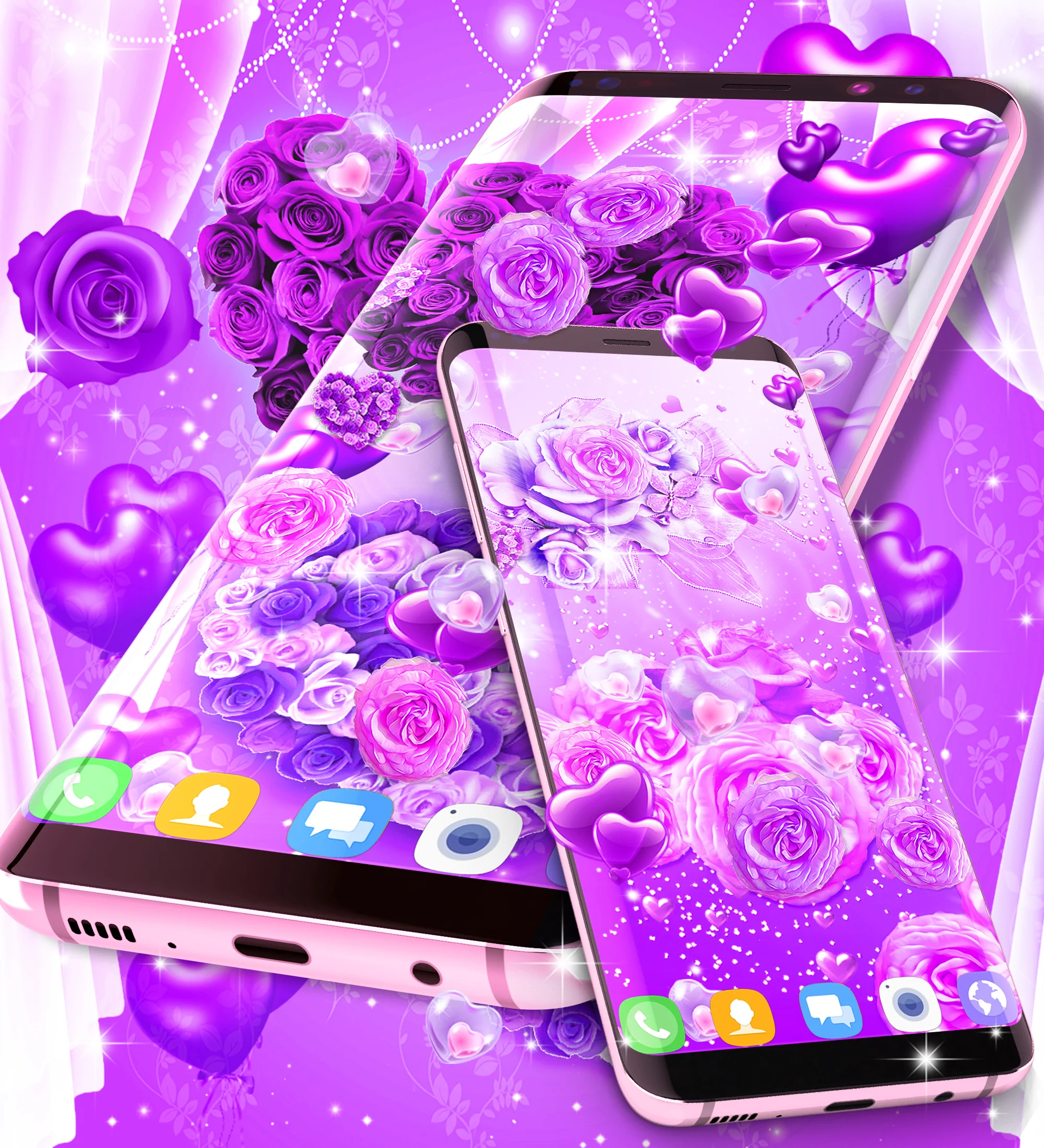 Purple rose live wallpaper Screenshot7