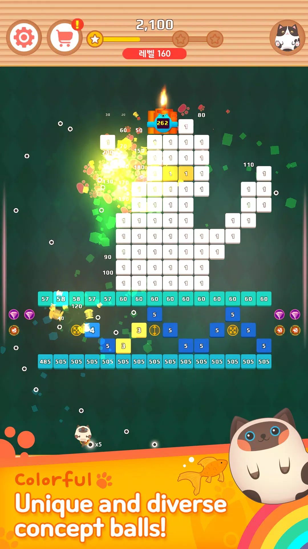 Bricks Breaker : Cat House Screenshot5
