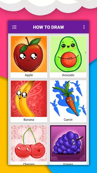How to draw cute food by steps How to draw cute food by steps Screenshot4
