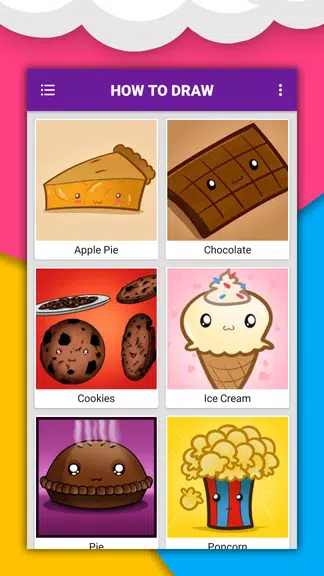 How to draw cute food by steps How to draw cute food by steps Screenshot2