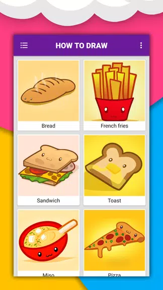 How to draw cute food by steps How to draw cute food by steps Screenshot3