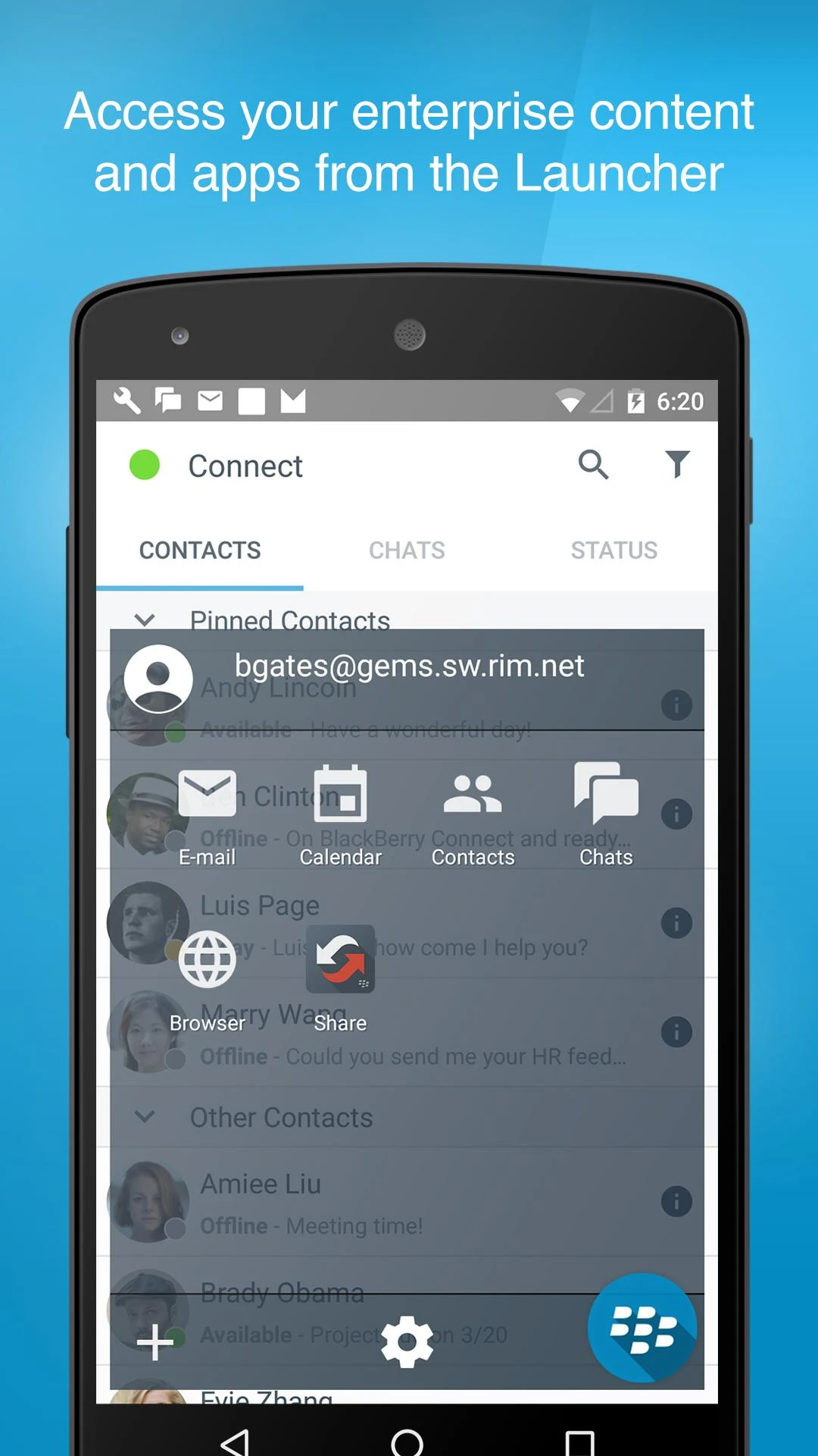 BlackBerry Connect Screenshot5