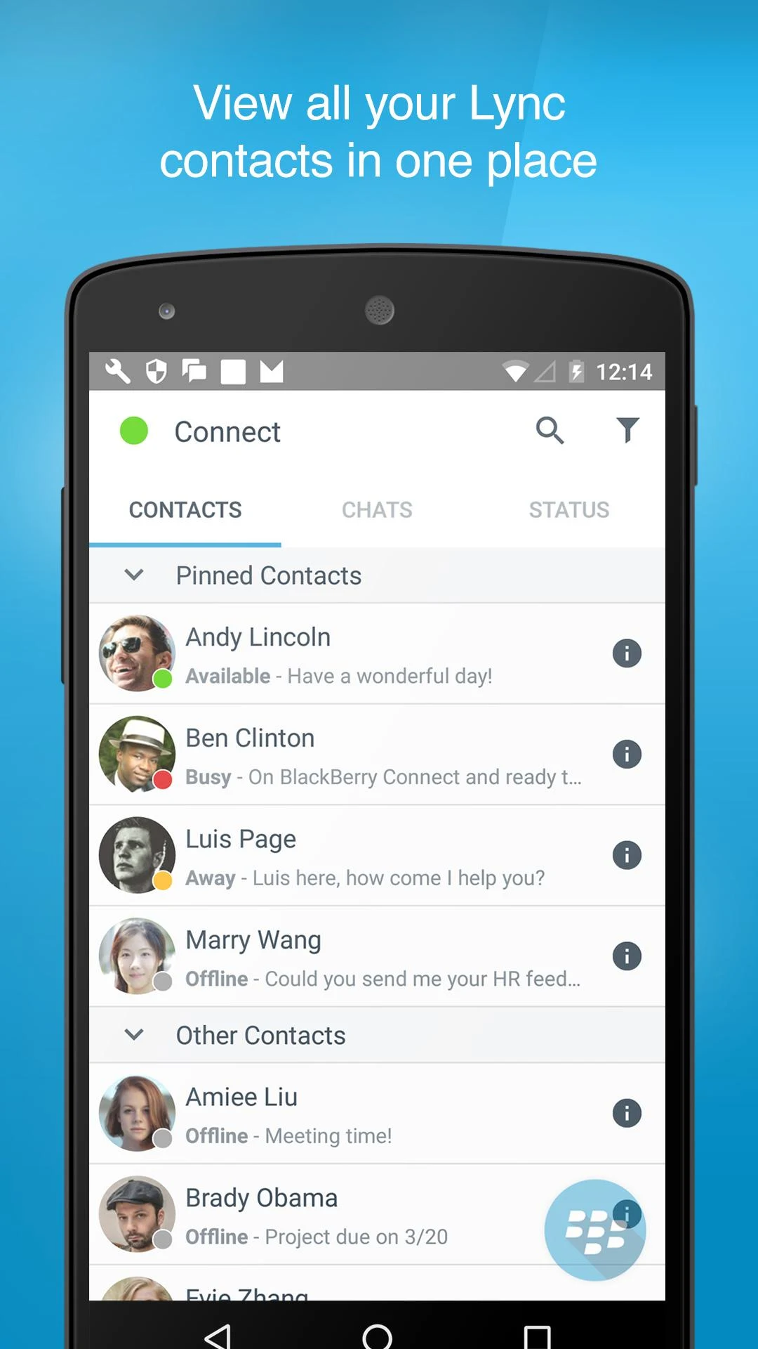 BlackBerry Connect Screenshot1