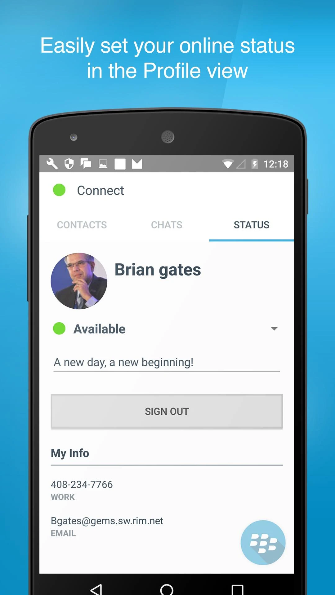 BlackBerry Connect Screenshot3