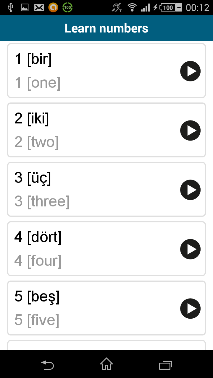 Learn Turkish - 50 languages Screenshot5