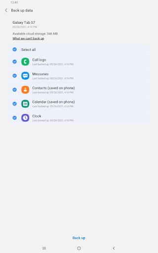 Samsung Cloud for Wear OS Screenshot1