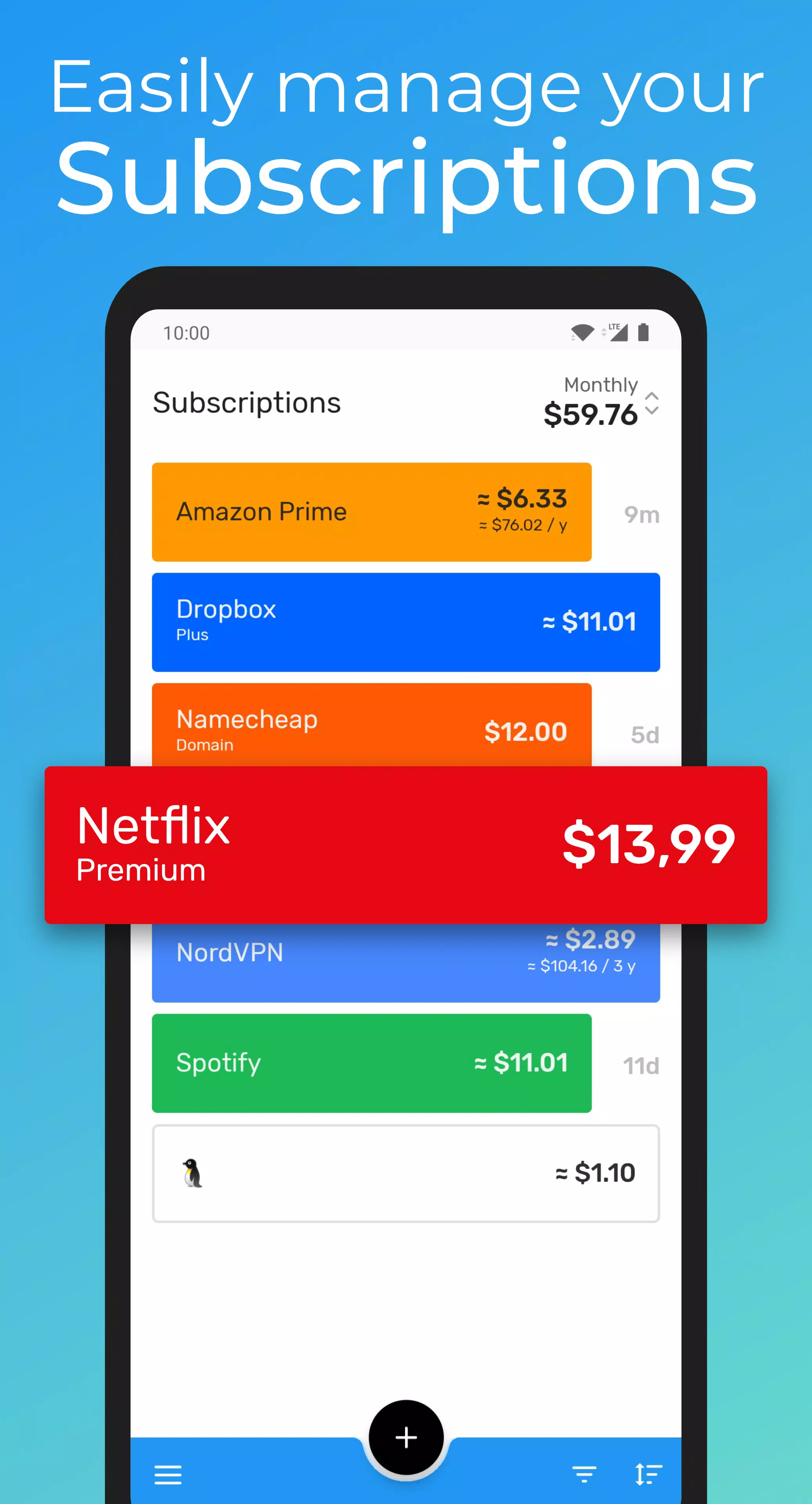 Subscriptions Screenshot1