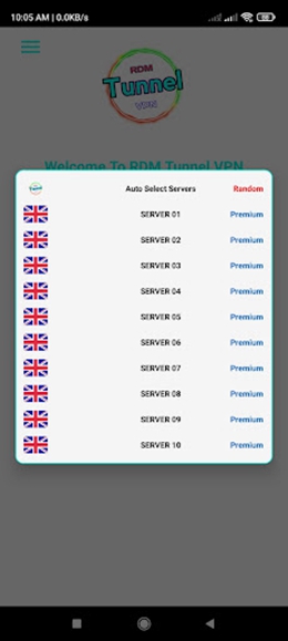 RDM Tunnel VPN - Unlimited Net Screenshot1